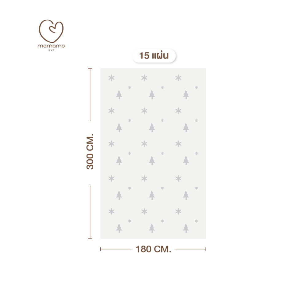 แผ่นรองคลาน จิ๊กซอว์ MAMAMO ชุด CHRISTMAS COLLECTION ลาย WHITE CHRISTMAS เซต 15 แผ่น เกรดพรีเมี่ยม หนา 1.4 CM. พร้อมขอบปิด พร้อมส่ง_6